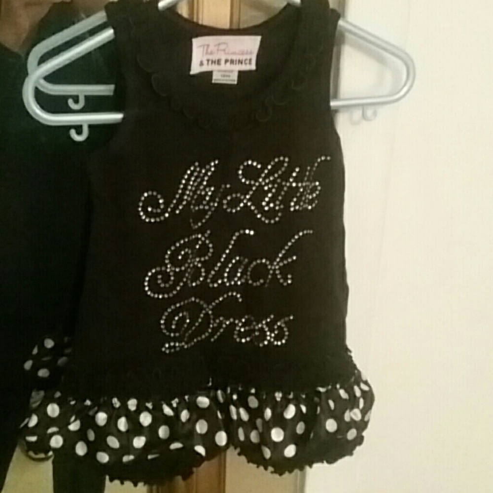 Girl's Black Sleeveless Ruffle Dress